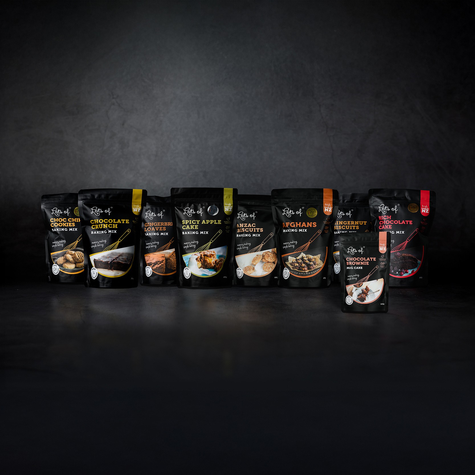 Baking Bonanza + Mug Cake 11 Lots of Baking Mixes Baking Bonanza bundle featuring a range of New Zealand baking mixes including cookies, cakes, slices and mug cakes.